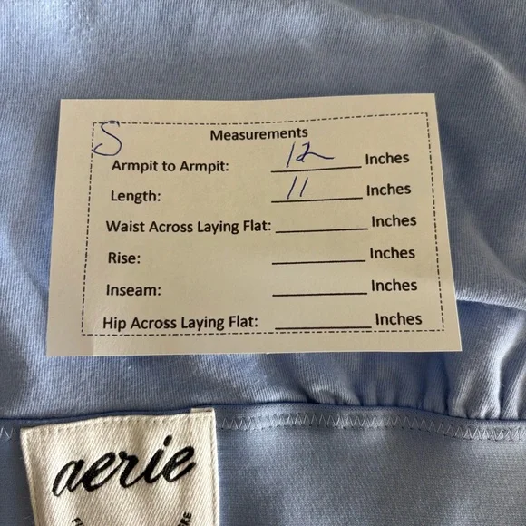 NWT Aerie High Neck Cotton Longline Bralette Womens Small Fresh Water Blue - Picture 8 of 8